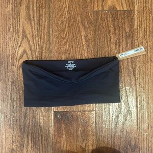 NWT black skims bandeau top/bra